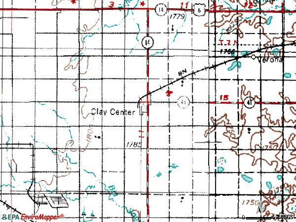Zip code 68933 topographic map