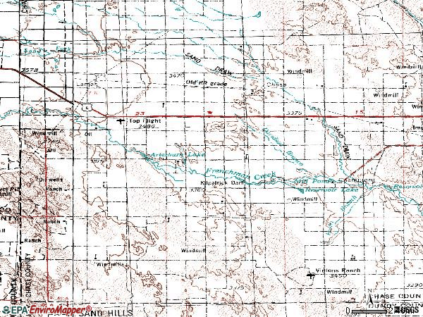 Zip code 69023 topographic map