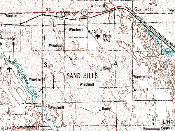 Zip code 69132 topographic map