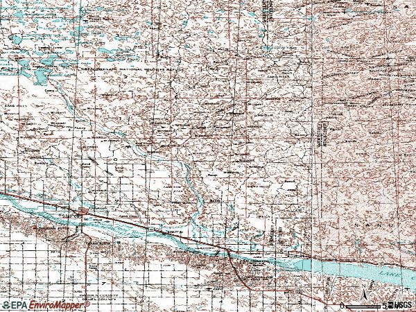 Zip code 69147 topographic map