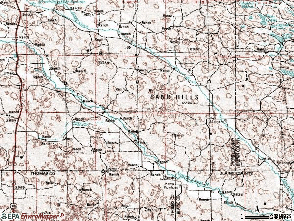 Zip code 69157 topographic map