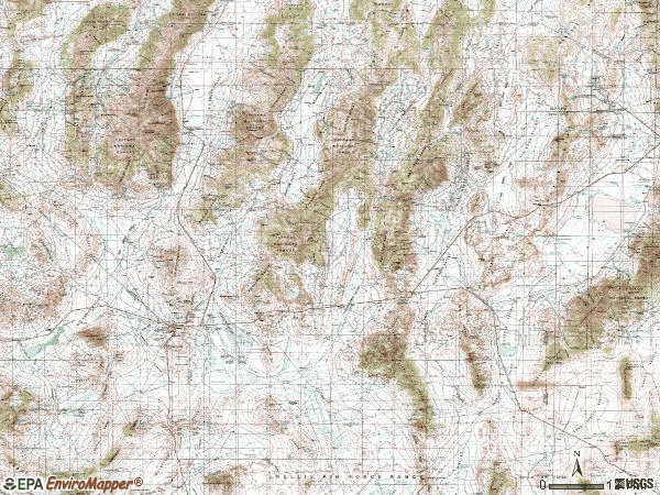 Zip code 89049 topographic map