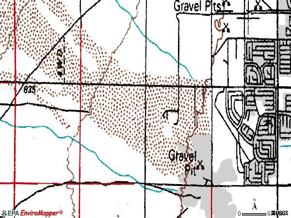 Zip code 89147 topographic map