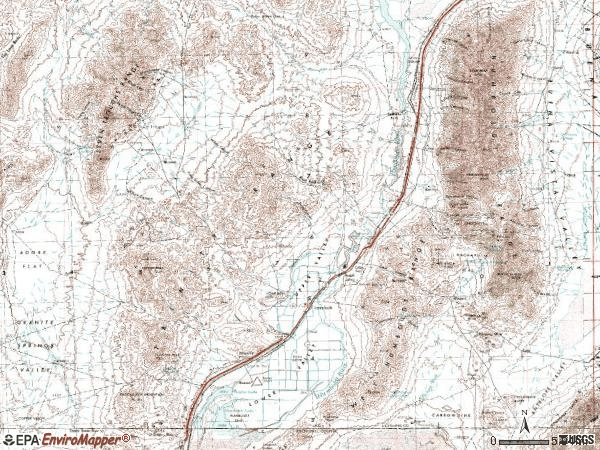 Zip code 89419 topographic map
