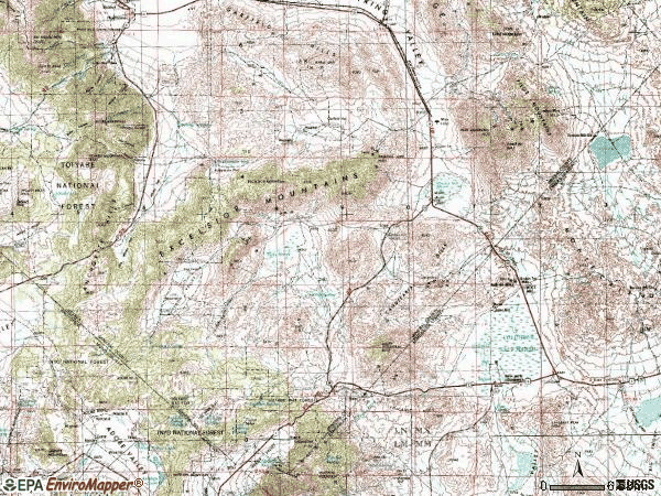 Zip code 89422 topographic map