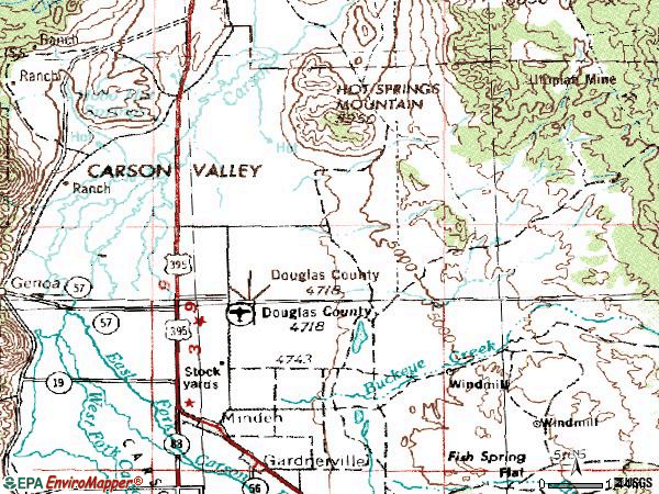 Zip code 89423 topographic map