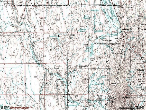 Zip code 89832 topographic map
