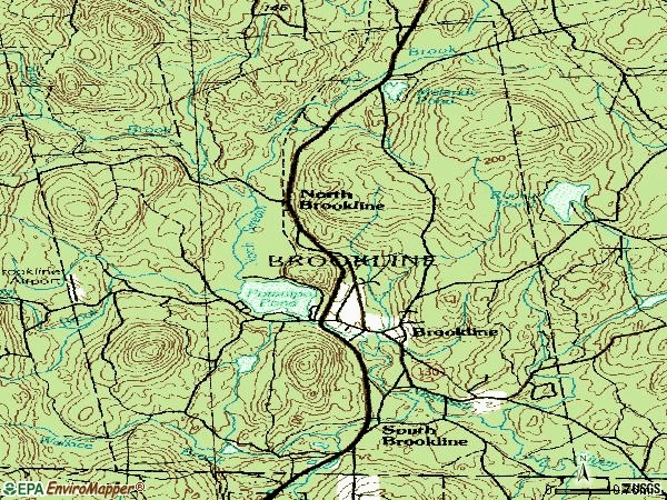 Zip code 03033 topographic map