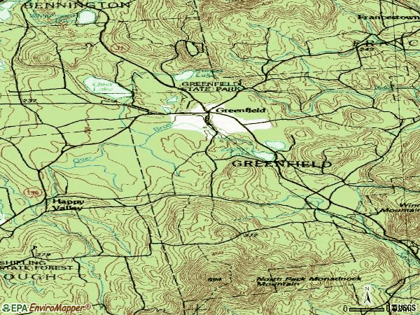 Zip code 03047 topographic map