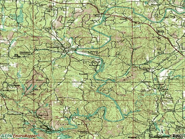 Zip code 35550 topographic map