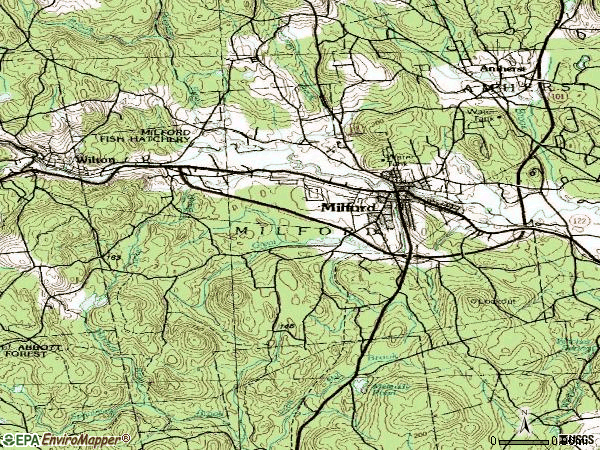 Zip code 03055 topographic map
