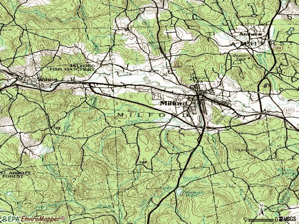 Zip code 03057 topographic map