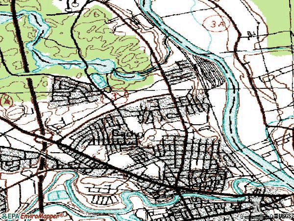 Zip code 03064 topographic map