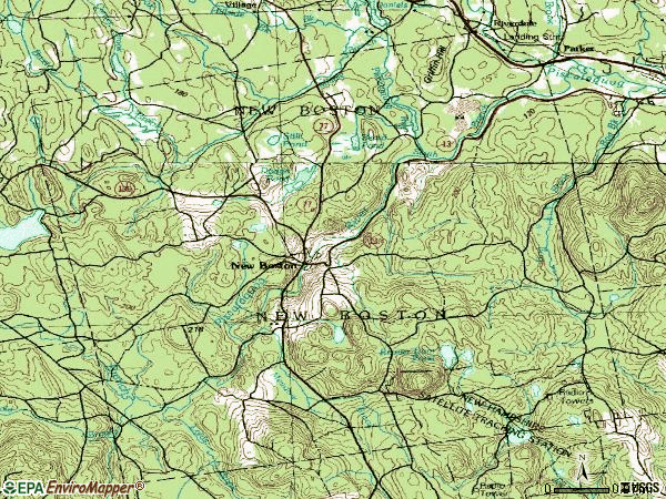 Zip code 03070 topographic map