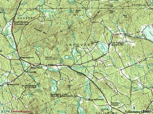 Zip code 03216 topographic map