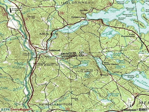 Zip code 03217 topographic map