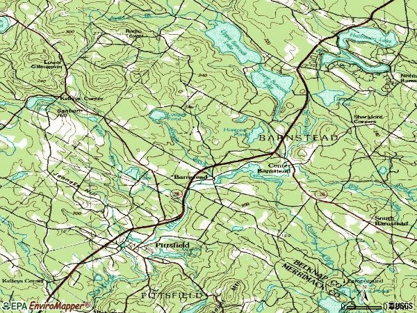 Zip code 03218 topographic map