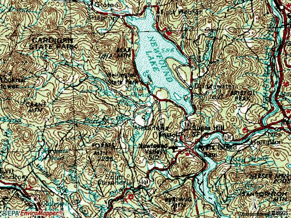 Zip code 03222 topographic map
