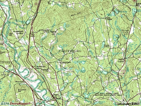 Zip code 03224 topographic map