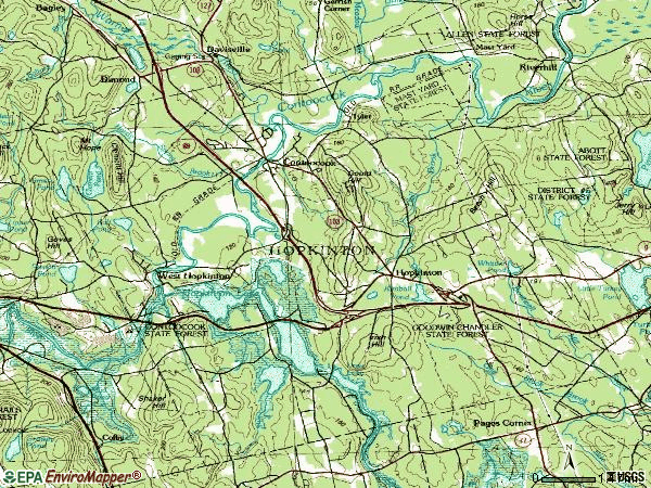 Zip code 03229 topographic map