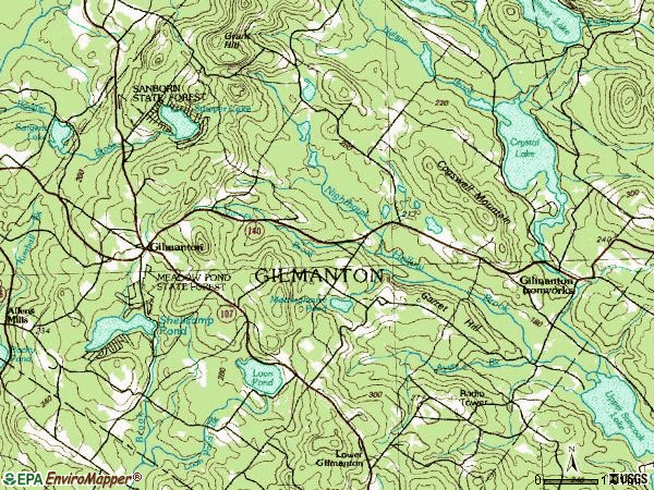 Zip code 03237 topographic map