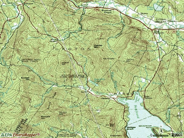 Zip code 03241 topographic map