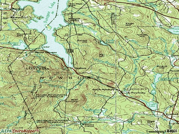 Zip code 03255 topographic map