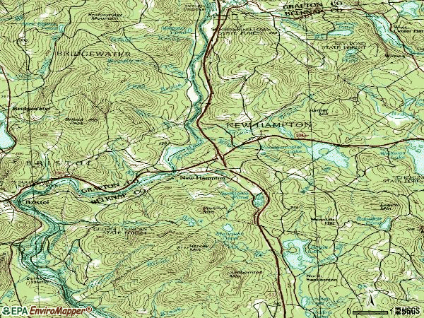 Zip code 03256 topographic map