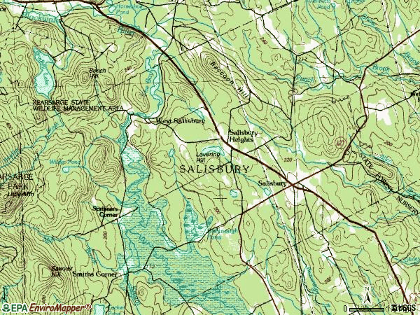 Zip code 03268 topographic map