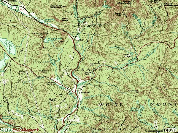 Zip code 03279 topographic map