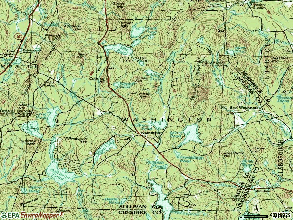 Zip code 03280 topographic map