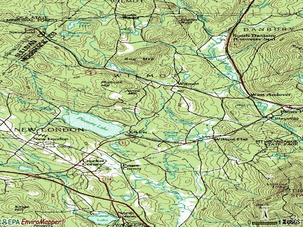 Zip code 03287 topographic map