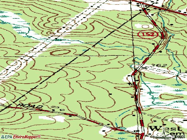Zip code 03291 topographic map