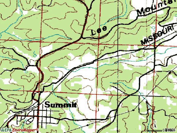Zip code 72677 topographic map