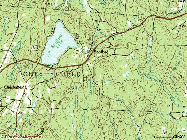 Zip code 03462 topographic map