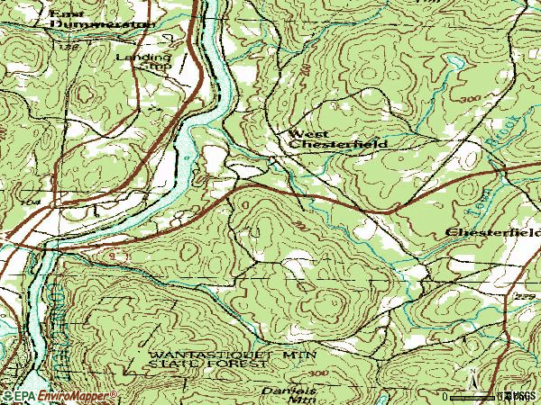 Zip code 03466 topographic map