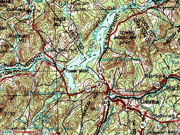Zip code 03561 topographic map