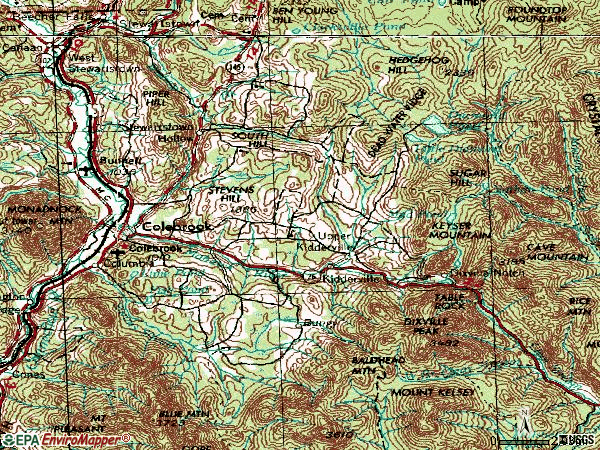 Zip code 03576 topographic map