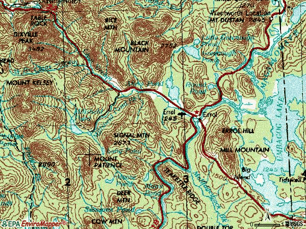 Zip code 03579 topographic map