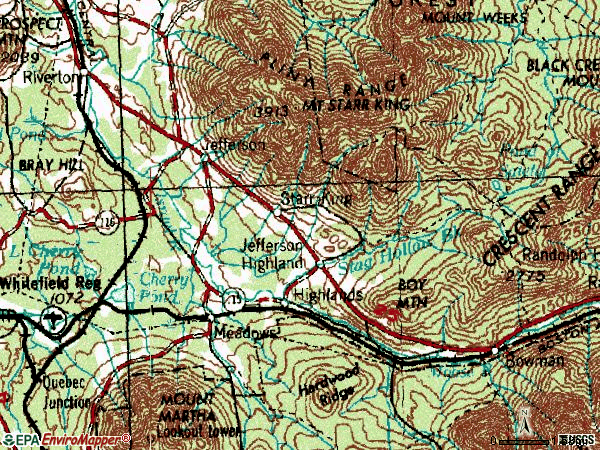 Zip code 03583 topographic map