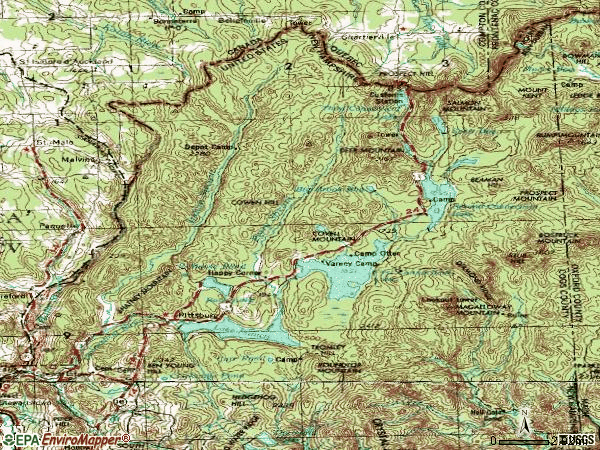 Zip code 03592 topographic map