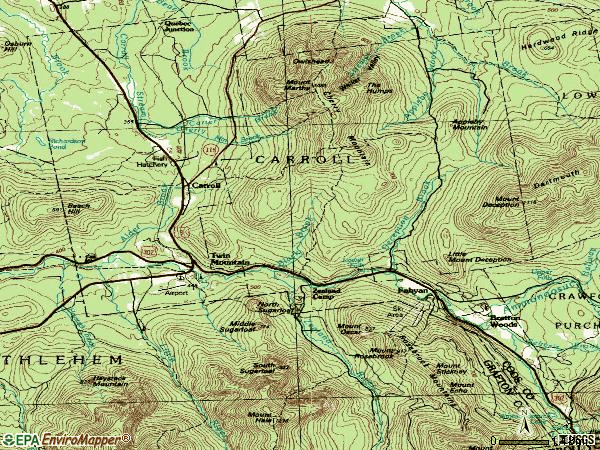 Zip code 03595 topographic map