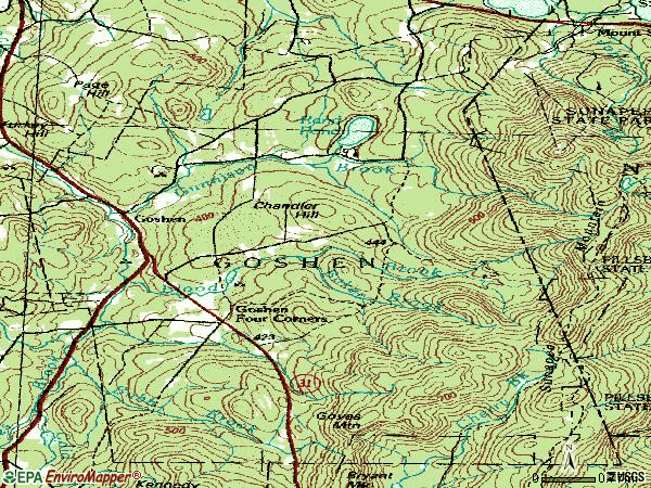 Zip code 03752 topographic map