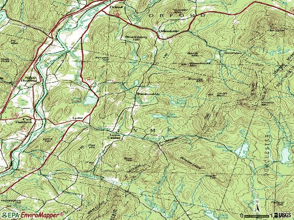 Zip code 03768 topographic map