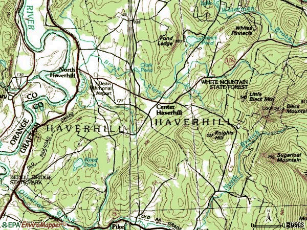 Zip code 03774 topographic map