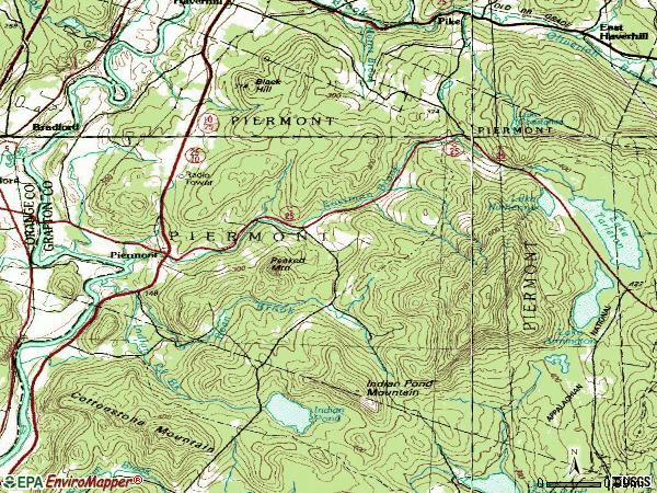 Zip code 03779 topographic map