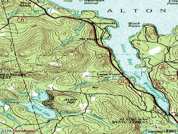 Zip code 03810 topographic map