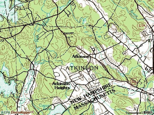 Zip code 03811 topographic map