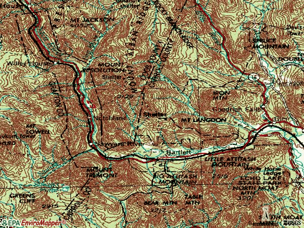 Zip code 03812 topographic map