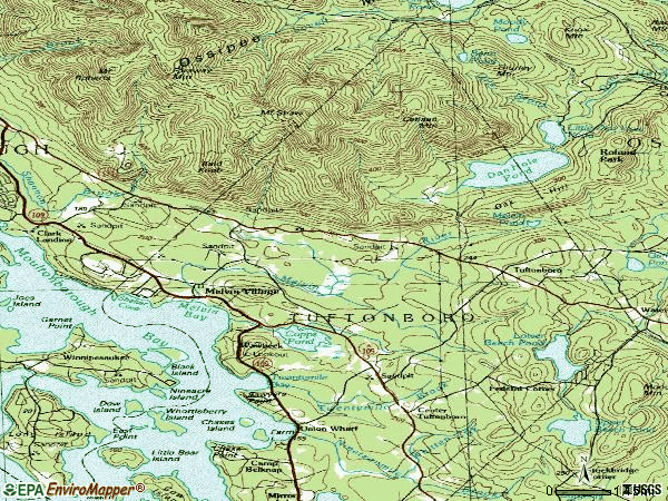 Zip code 03816 topographic map